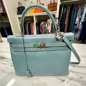 Hermes Kelly in calf leather 35